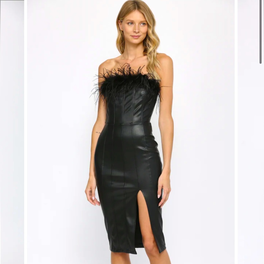 Leather & Feather dress